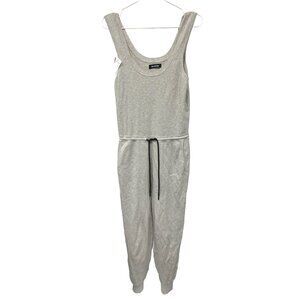 Naadam Light Grey Sleeveless Jogger Jumpsuit